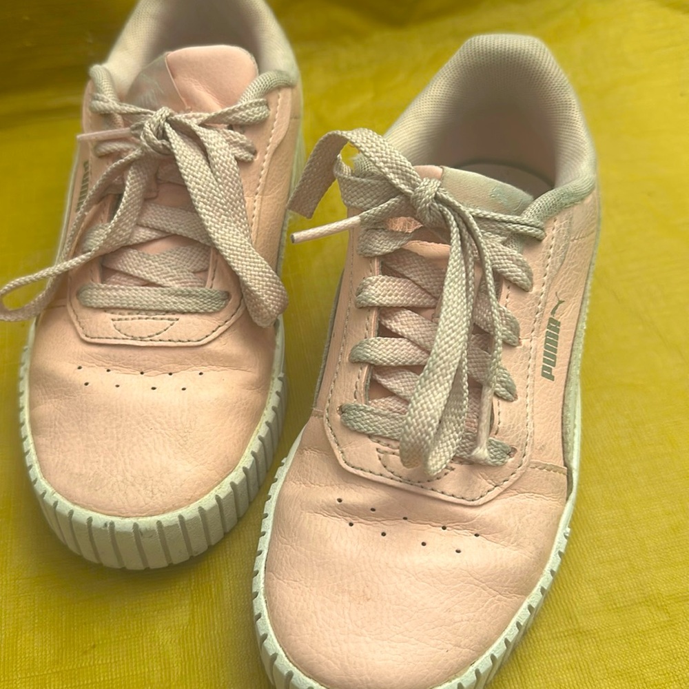 Puma sneakers, girls size 2, pink